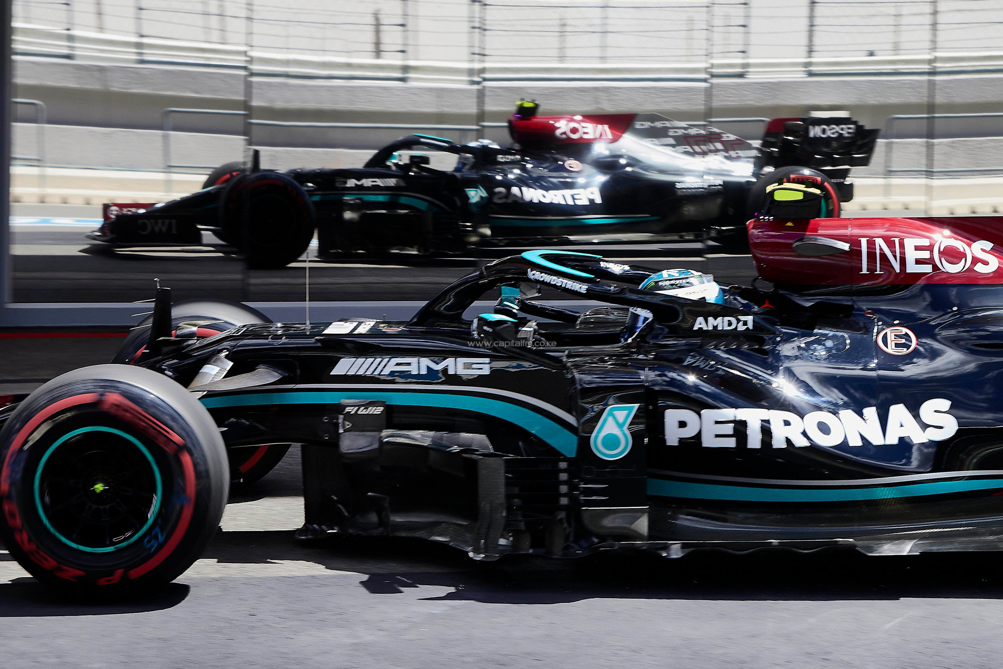 Hamilton sets Portugal pace in second practice before heading off grid