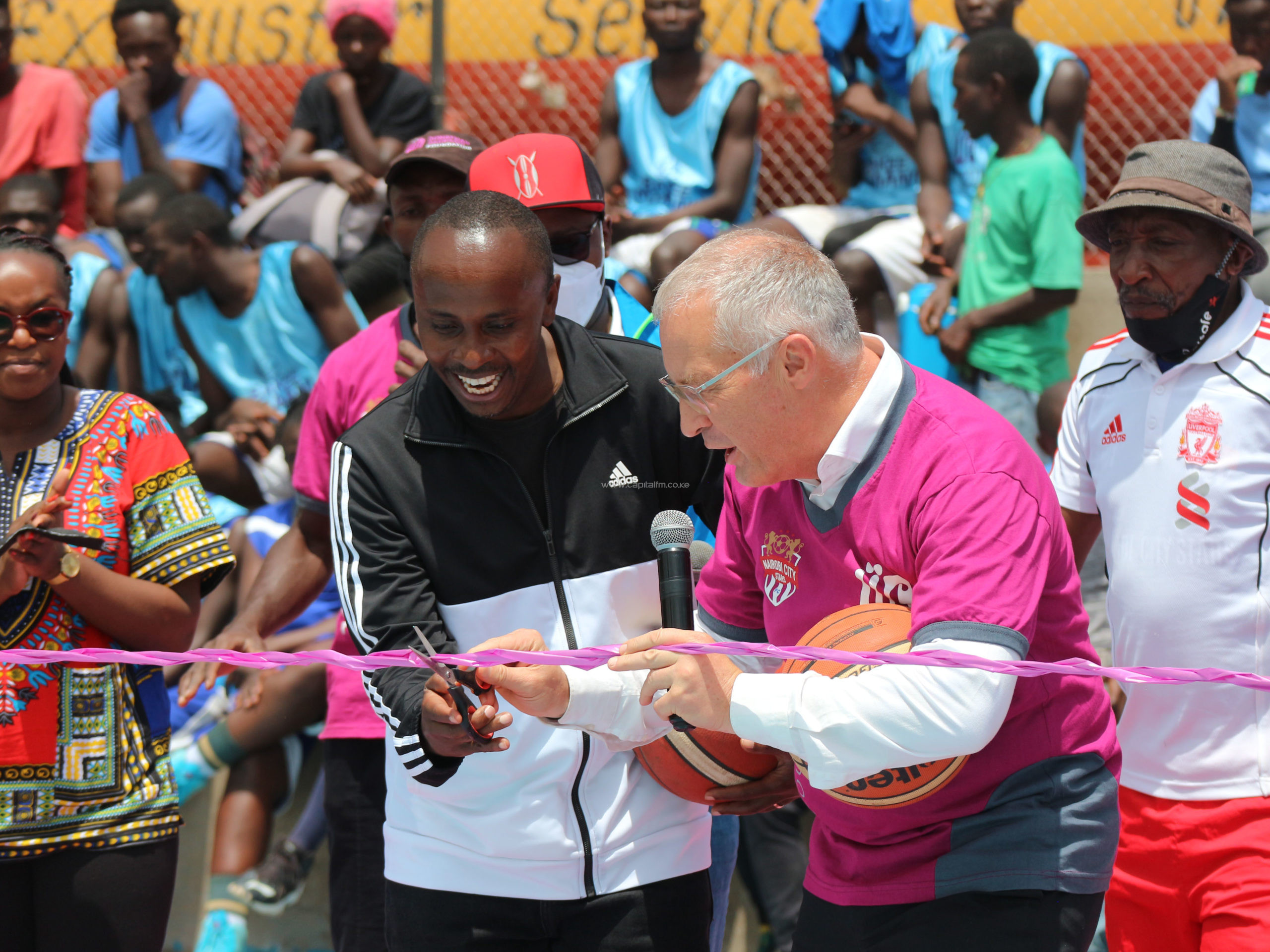 JJF ‘bakee mtaani’ project launches third basketball court at Riruta Stadium