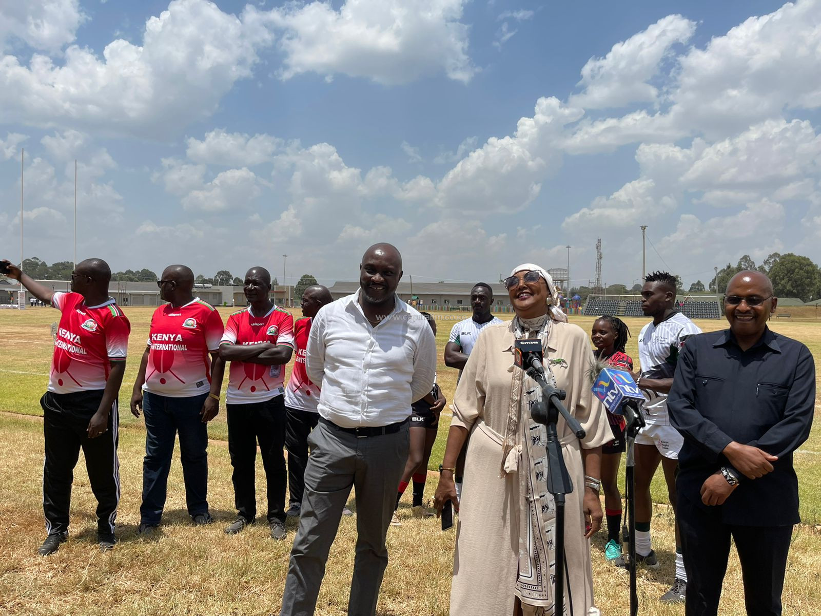 CS Amina inspects newly built multi-purpose Jahmhuri Sports Ground
