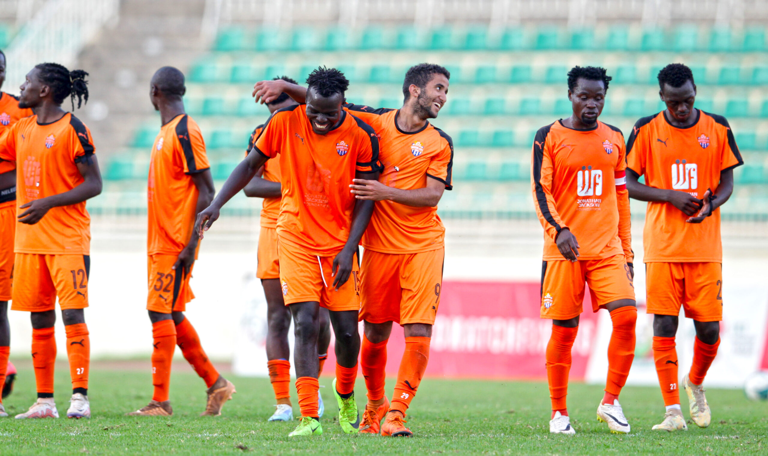 Nairobi City Stars players celebrates Caps Capital Sports