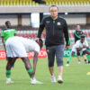 Harambee Stars head coach Engin Firat during training at the Moi Sports Centre Kasarani.