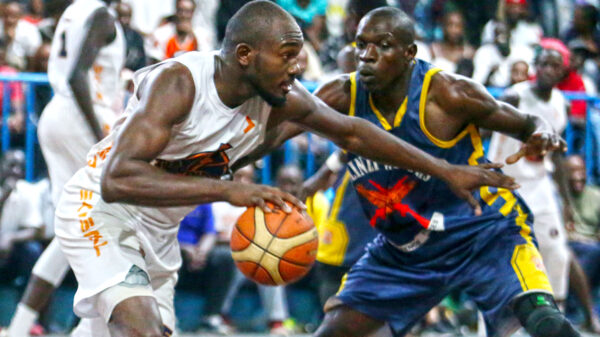 Thunder's Fidel Okoth in action against Ulinzi Warriors. PHOTO/Raymond Makhaya