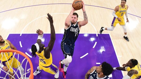 Luka Doncic goes for a lay up. PHOTO/NBA