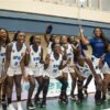 KPA celebrate their win over CNSS at the Africa Women's Basketball League. PHOTO/NBA