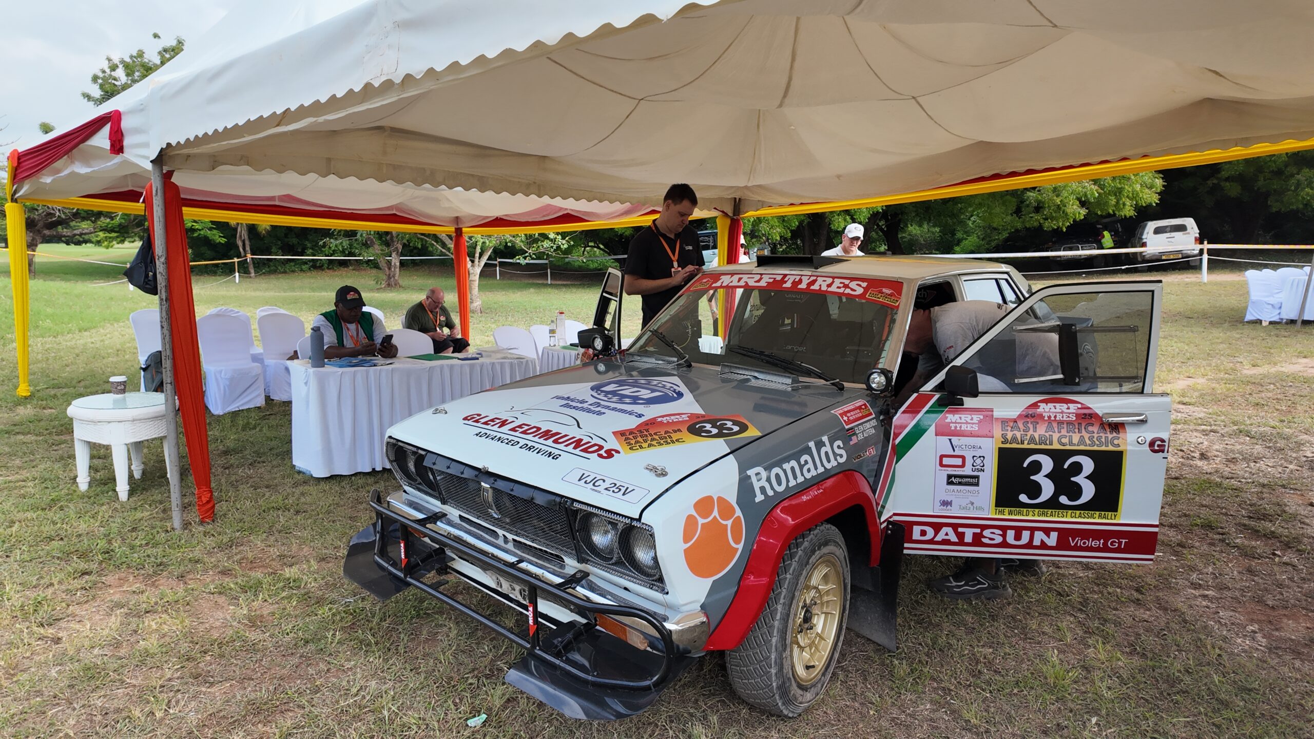Scrutineering Tests East African Safari Classic Rally Field in Diani